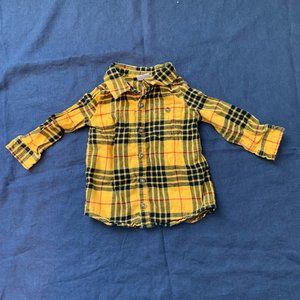 Hanna Andersson plaid flannel button down shirt, 2T
